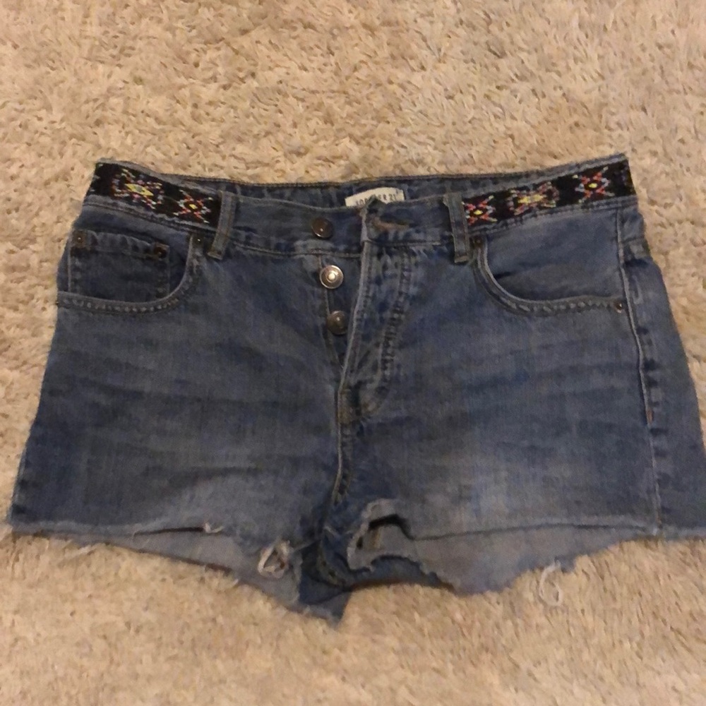 Forever 21 Jean Shorts - Aztec Waistband